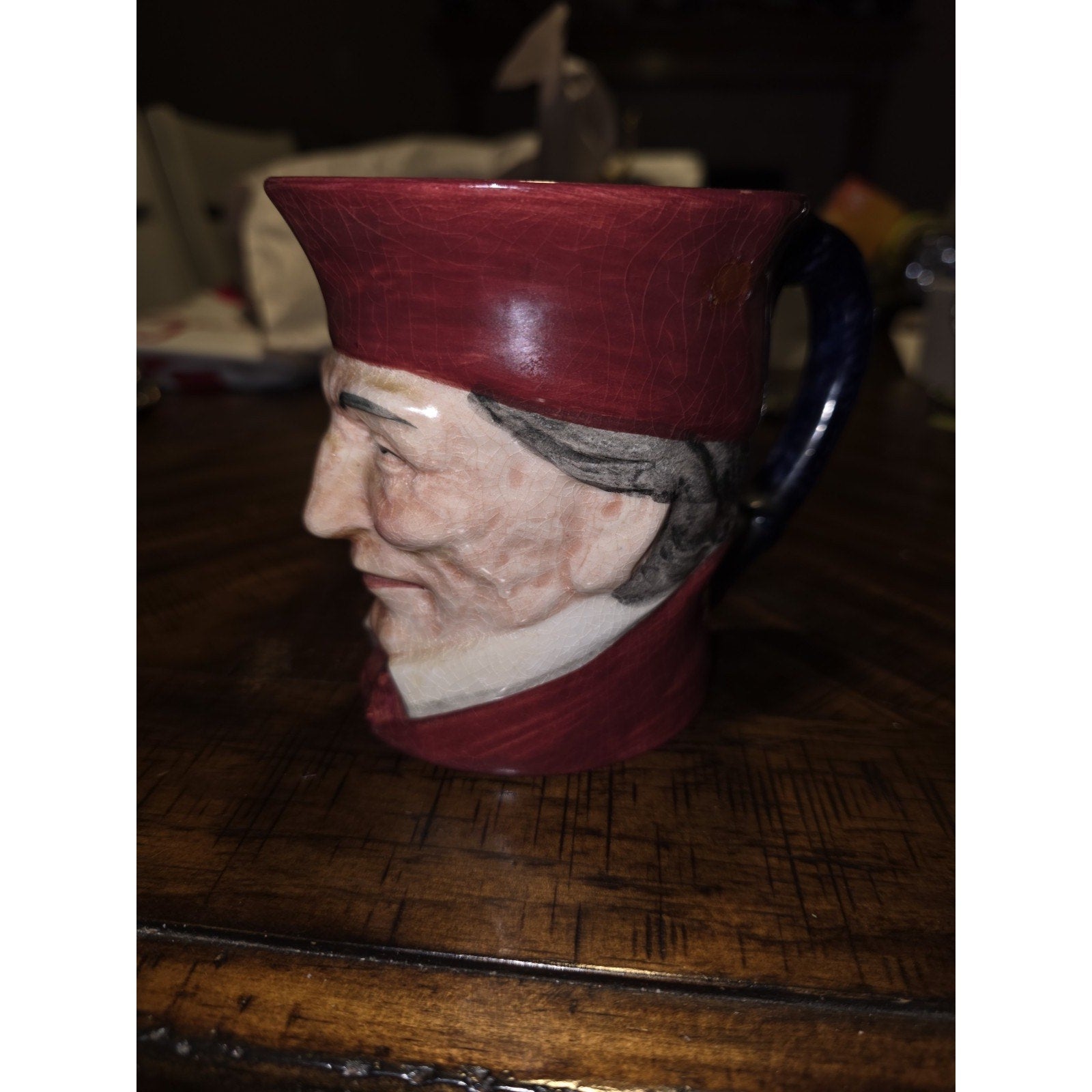 Vintage Toby Style Character Mug Creamer The Cardinal Wosley 3-4"Tall,