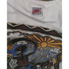 RARE VINTAGE 90s NIKE Grey Tag Hoops Streetball T-Shirt SINGLE STITCH USA L/XL