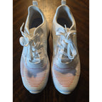 Sketchers Bob Sport Squade White Silver Glitter Glam League Tennis Shoe Size 11