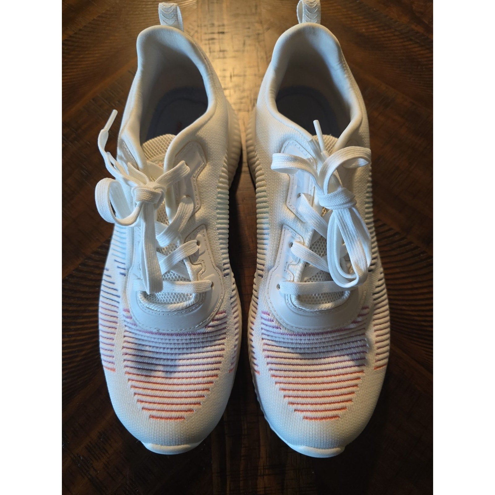 Sketchers Bob Sport Squade White Silver Glitter Glam League Tennis Shoe Size 11