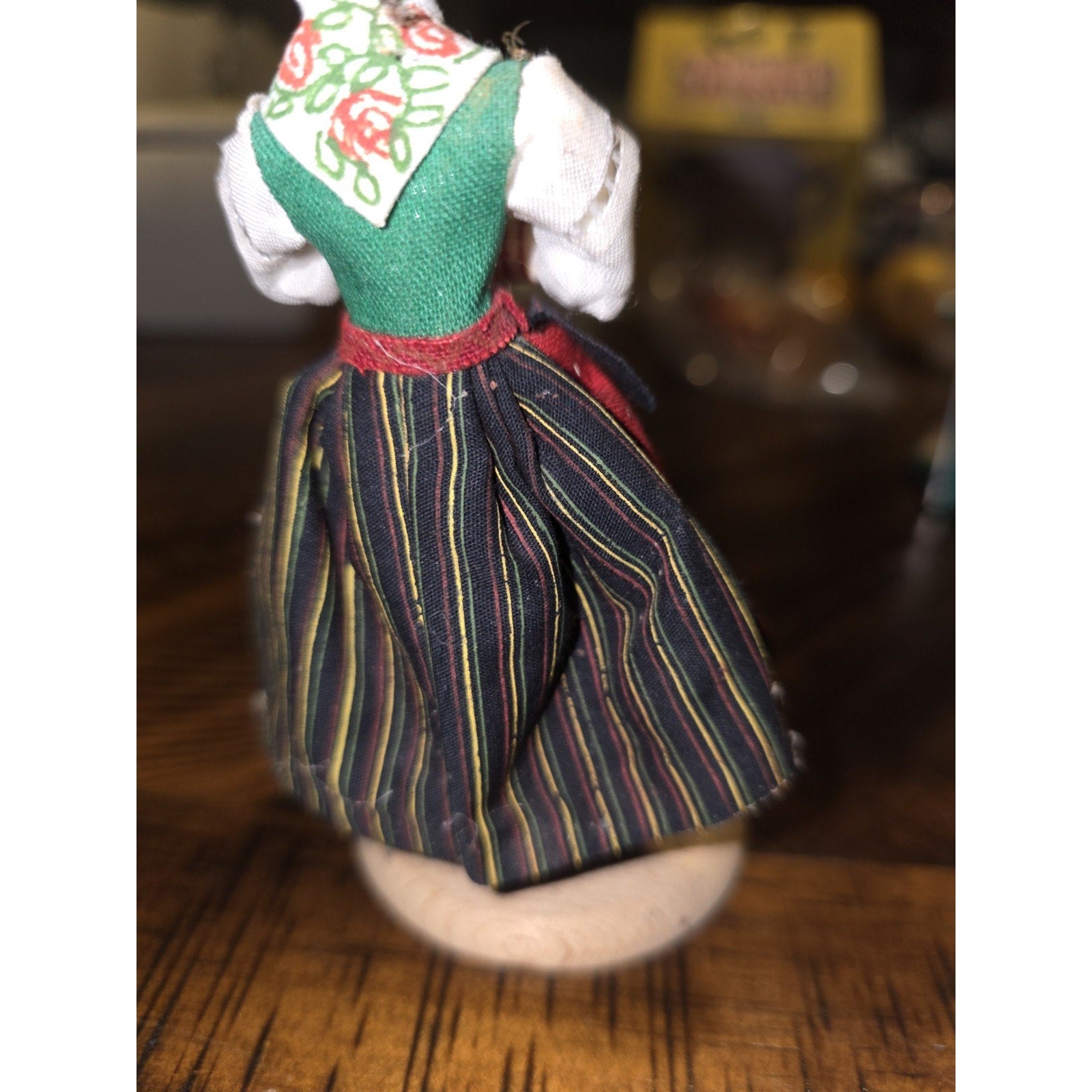 Vintage Swedish Doll Handmade Folk Art Traditional FOLKDRAKT "Rättvik Doll"