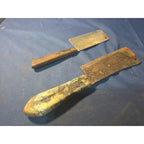 Vintage Wood Handle Meat Cleavers Blacksmith Lot of 2 For Parts Or Repair