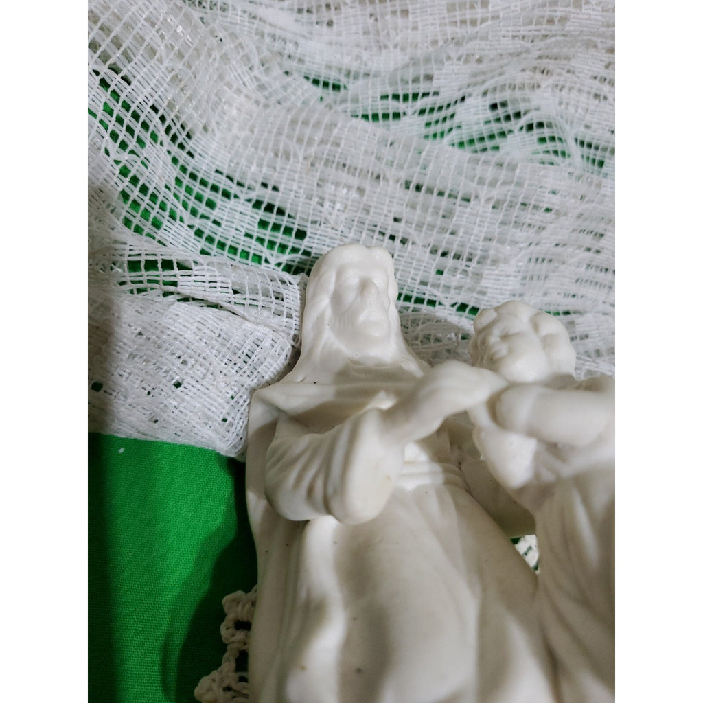 Porcelain Jesus Childs Prayer Figurine Kneeling Vintage