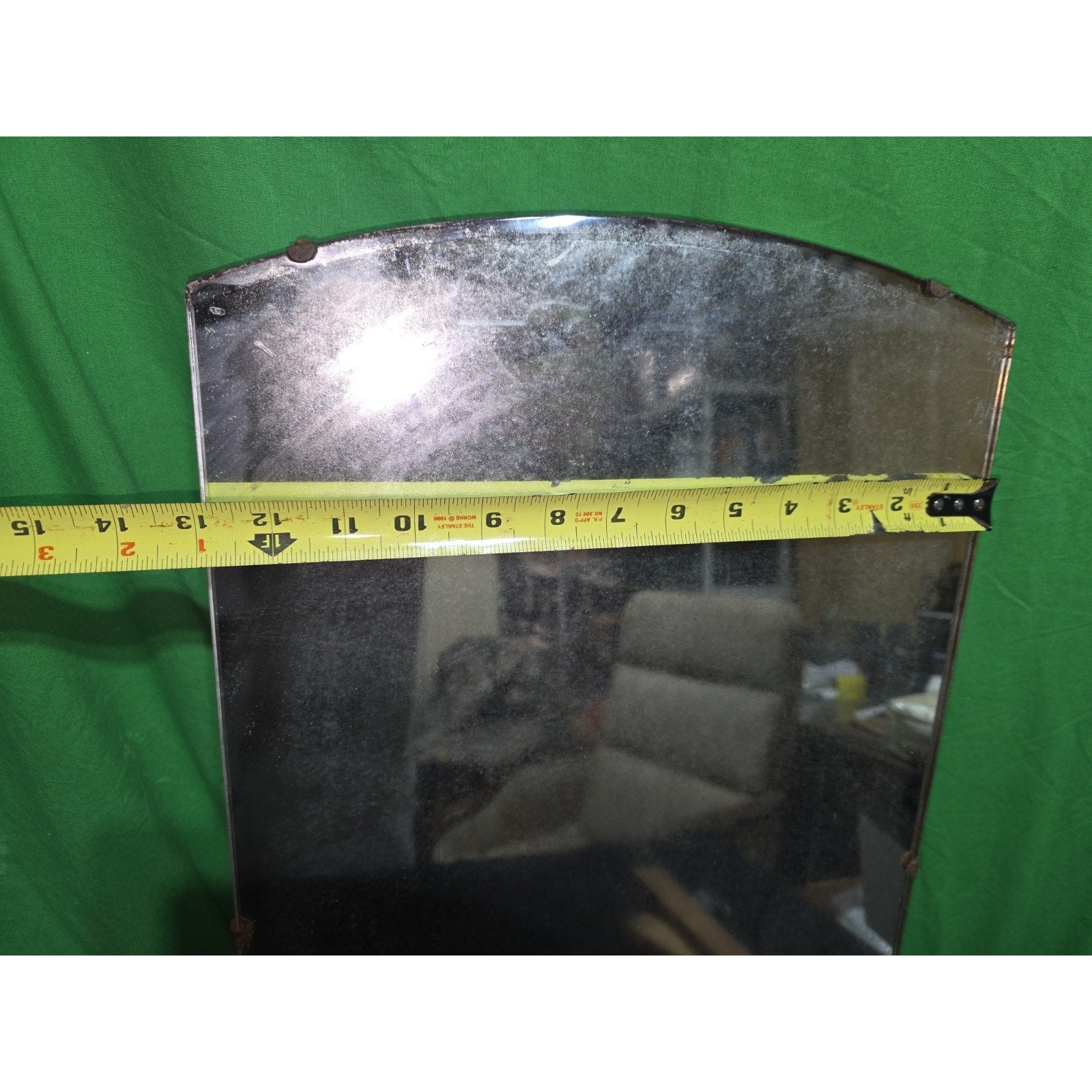 Antique Rustic Farmhouse Vanity Dresser Mirror Decor Shelf VTG 13x22.5”