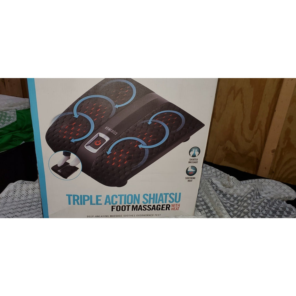 HoMedics Triple Action Shiatsu Foot Massager with Heat Massage Nodes Never Used