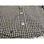 Carters Boys Size 3 Months Black & White CheckPlaid Button Up Long Sleeve Shirt