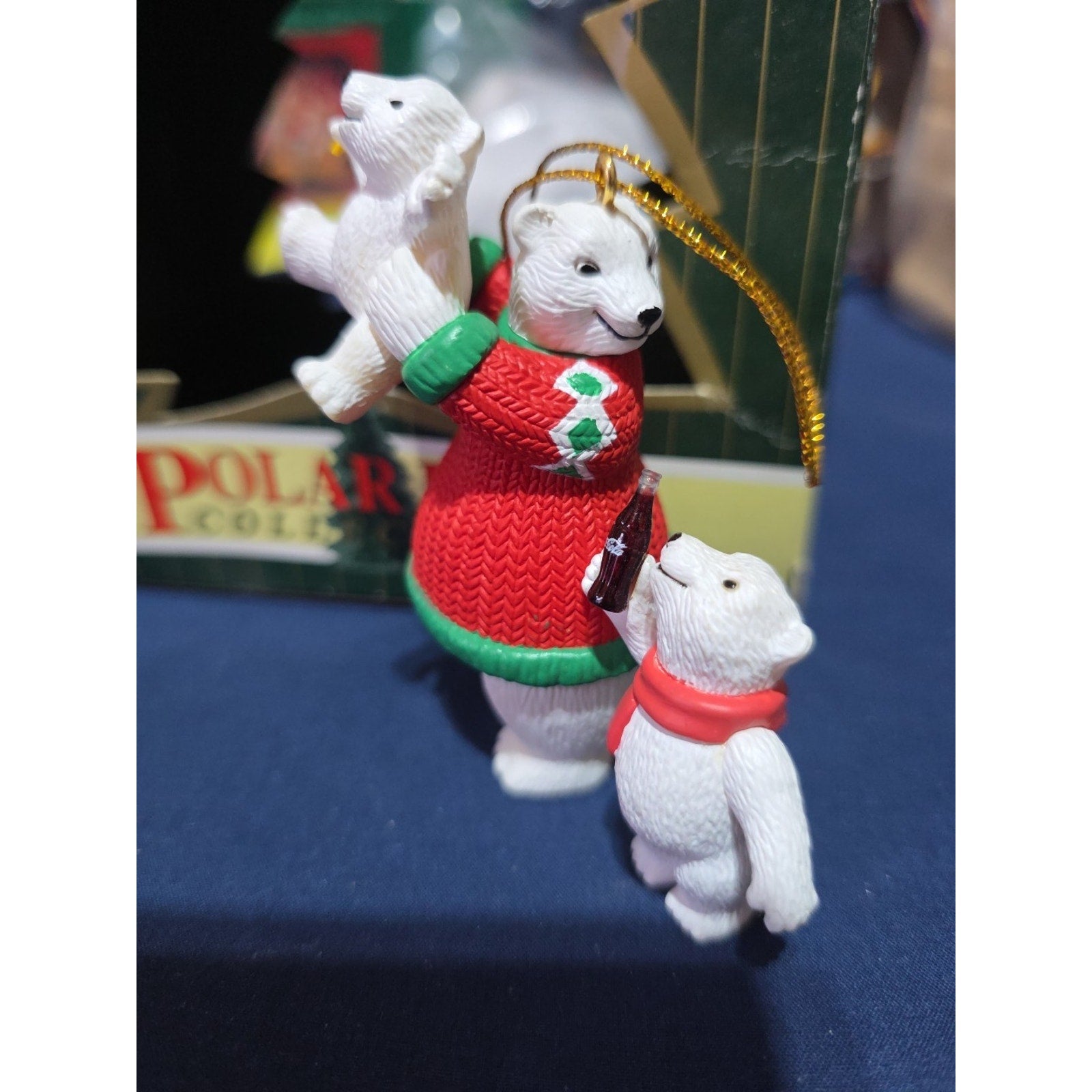 Coca Cola ornament Polar Bear Collection North Pole Delivery 1995 New box