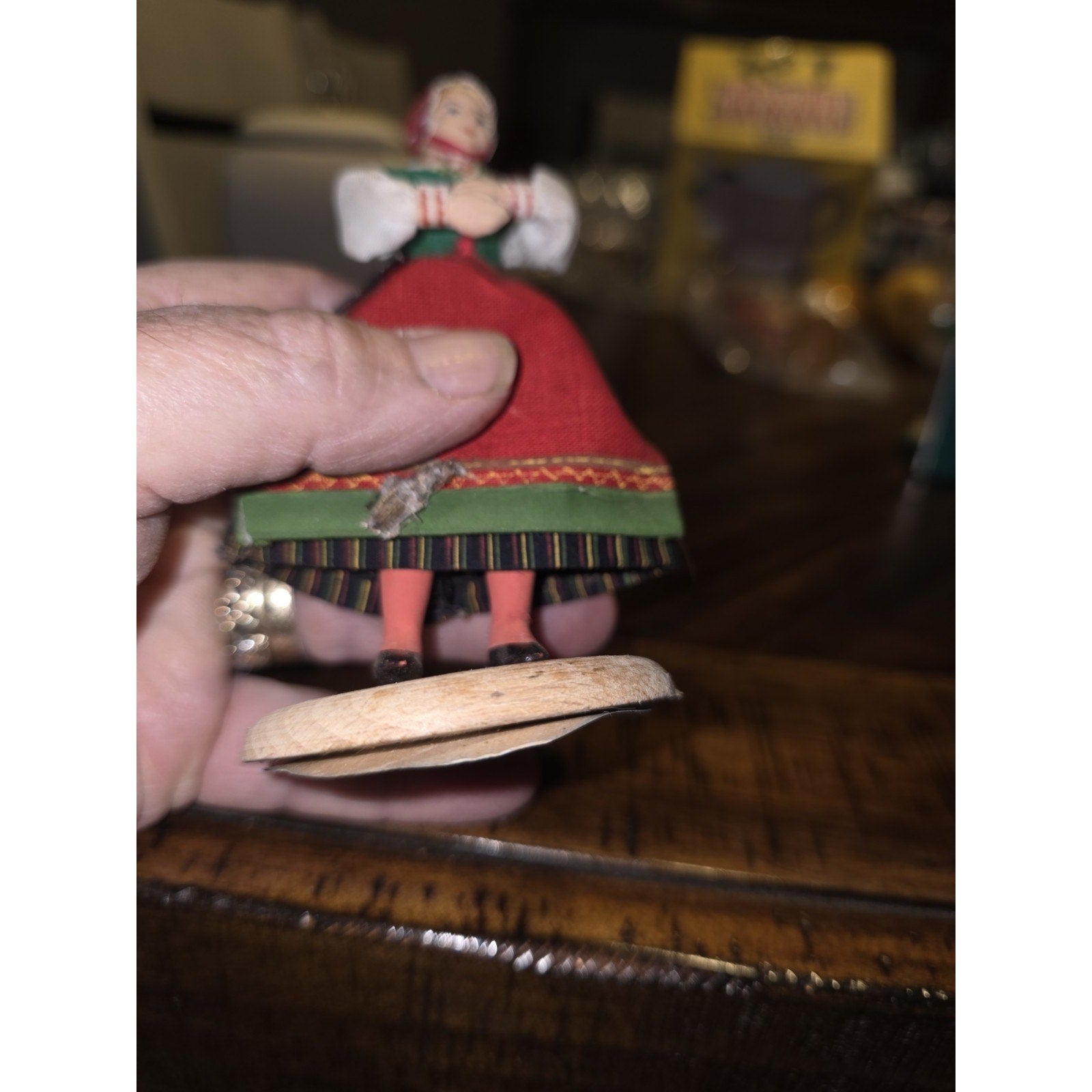 Vintage Swedish Doll Handmade Folk Art Traditional FOLKDRAKT "Rättvik Doll"