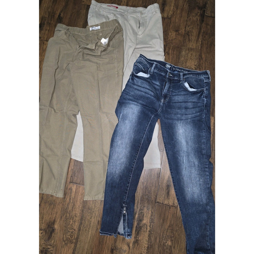 Lot of 3 Men's Pants Size 34x30 - Arizona Skinny, Blue Mountain & Unionbay