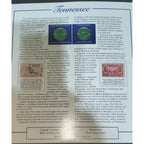 Tennessee Uncirculated Quarters Stamps Collection Card The Volunteer State 1796