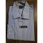 Rochester Men's Striped Long Sleeve Shirt Egyptian Cotton Size 17.5 38/39 New