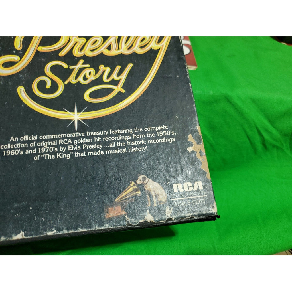 VTG "Elvis" The Elvis Presley Story 5 LP Vinyl Record Box Set RCA DML5-0263