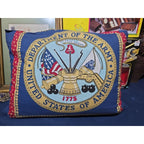 Vtg Handmade Pillow US Army Patriotic Americana Decor 16"x12" Office Man Cave