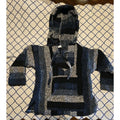 Hoodie Poncho Shirt Pull-over Child Sz 4vfrom Mexico Blue & White