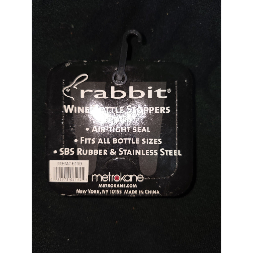 Rabbit Wine Bottle Stoppers Red /Green Wine Preserver Rubber Stainless Steel
