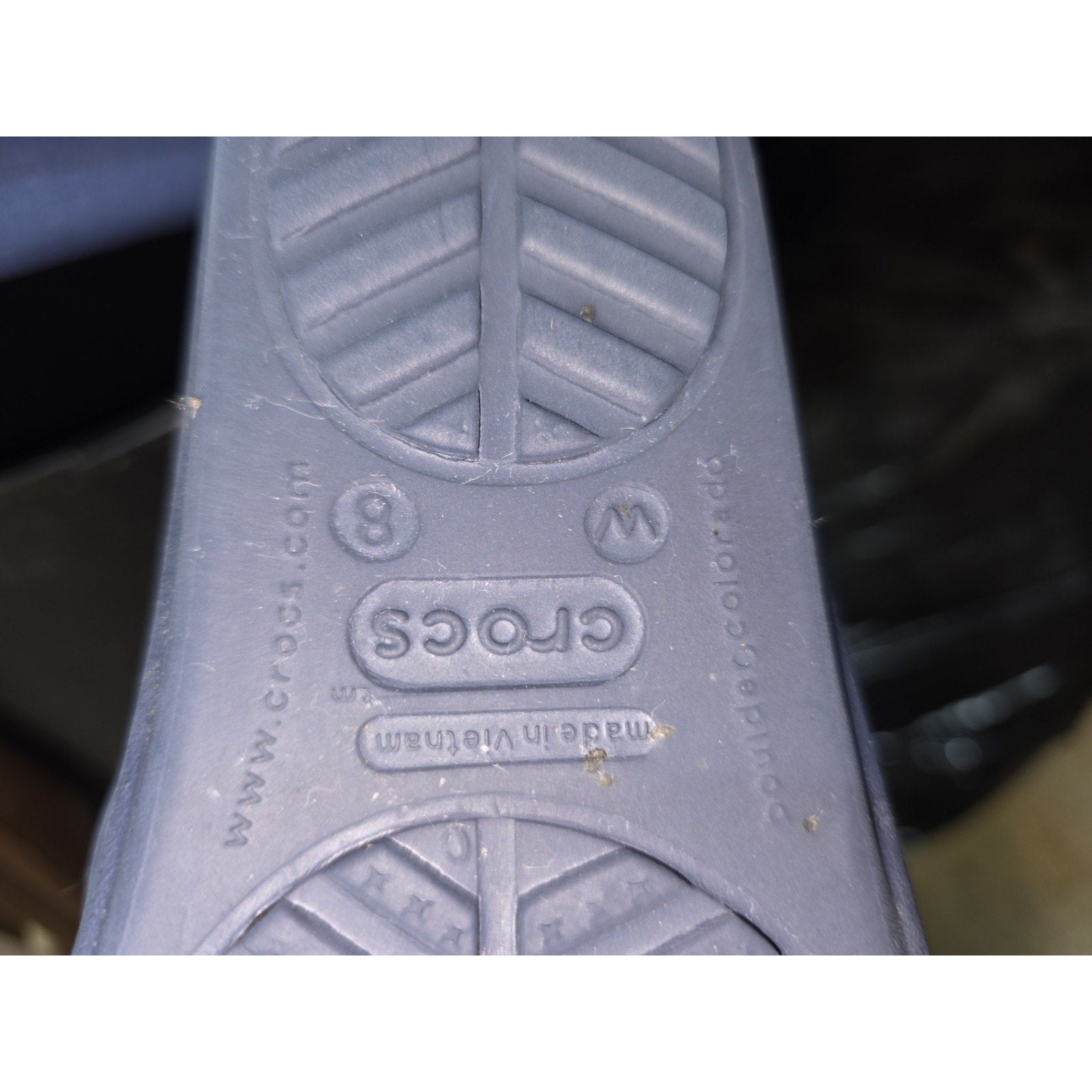 Crocs Sanrah Circle Slide Sandal Women's Size 8 Navy Blue