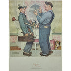 Norman Rockwell "Two Plumbers and a Dog " 11 x 14 Matted Art Print-1951