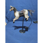 Hand Carved Wood Horse | Perpetual Motion Balancing Display | Vintage 12” High