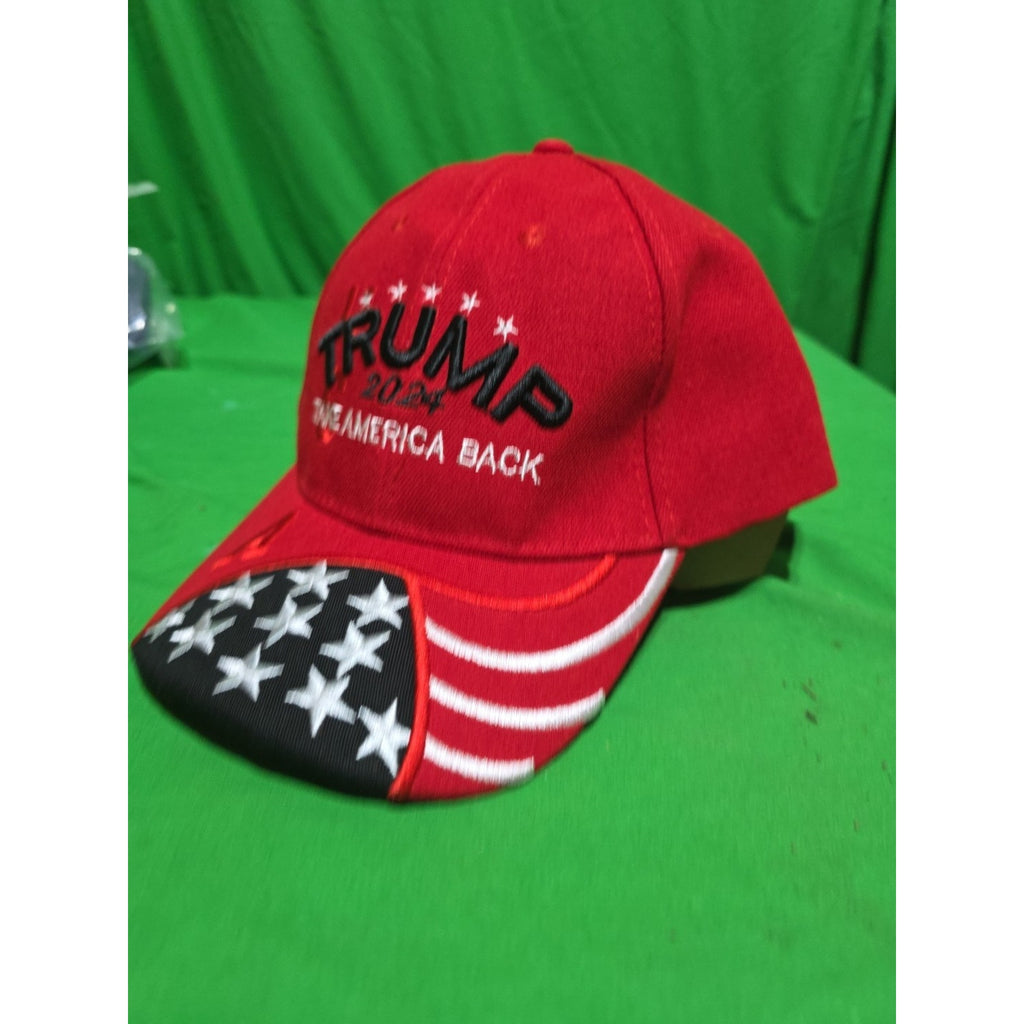 TRUMP 2024 HAT, Save America, Flag, Red Blue Black Donald Trump Ball Cap Adjust