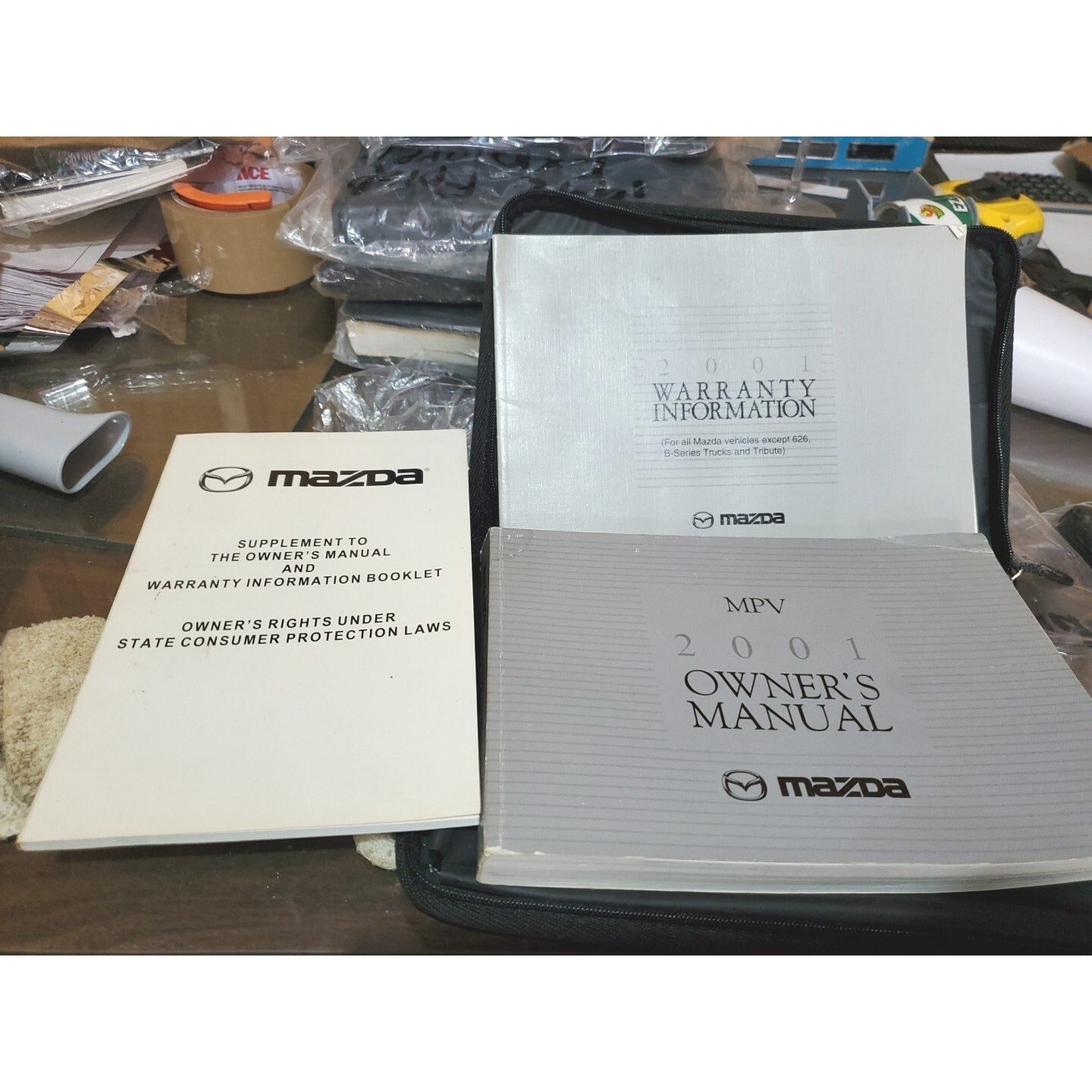 2001 Mazda MPV owners manual W/Case