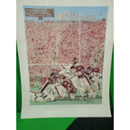 1986 Cotton Bowl Signed Litho 27 x 21 1/4 Original Football Man Cave Texas A&M