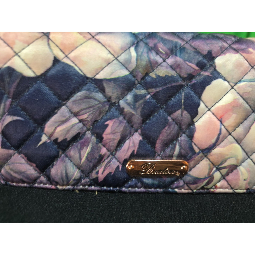 Buxton Floral Quilted Zip & Snap Wallet Multifunctional Organizer