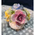 Vintage Jon Anton English Bone China Floral Basket Hand Painted Made in England