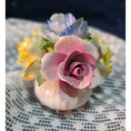 Vintage Jon Anton English Bone China Floral Basket Hand Painted Made in England