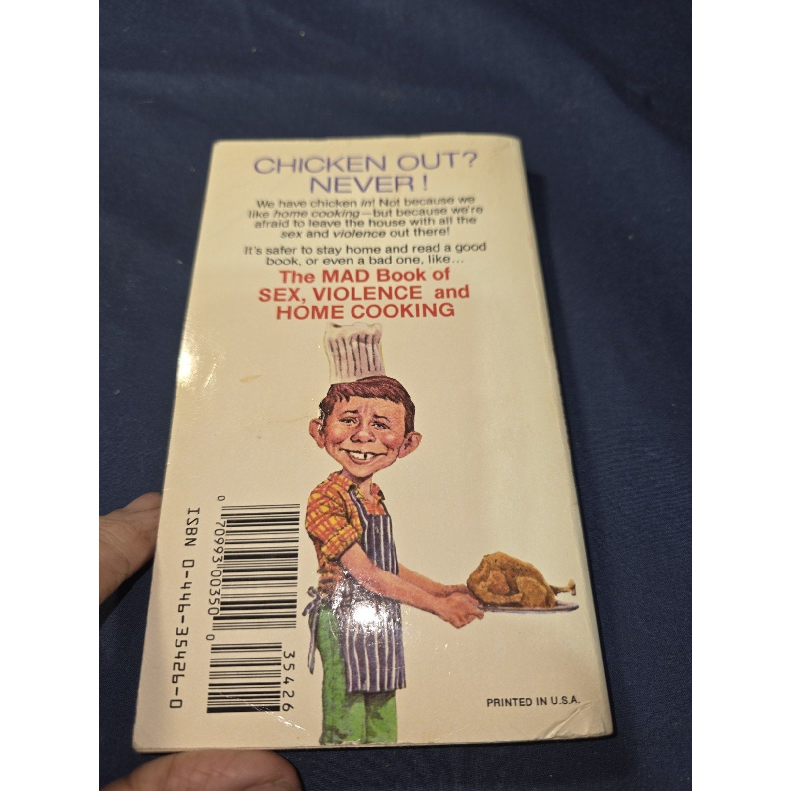 MAD Mag. Paperback BOOK OF SEX VIOLENCE & COOKING 1983 1st Print Free Ship