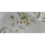 Old Bavaria Prussia Mold Double Handled Plate Tray Hand Painted Flower