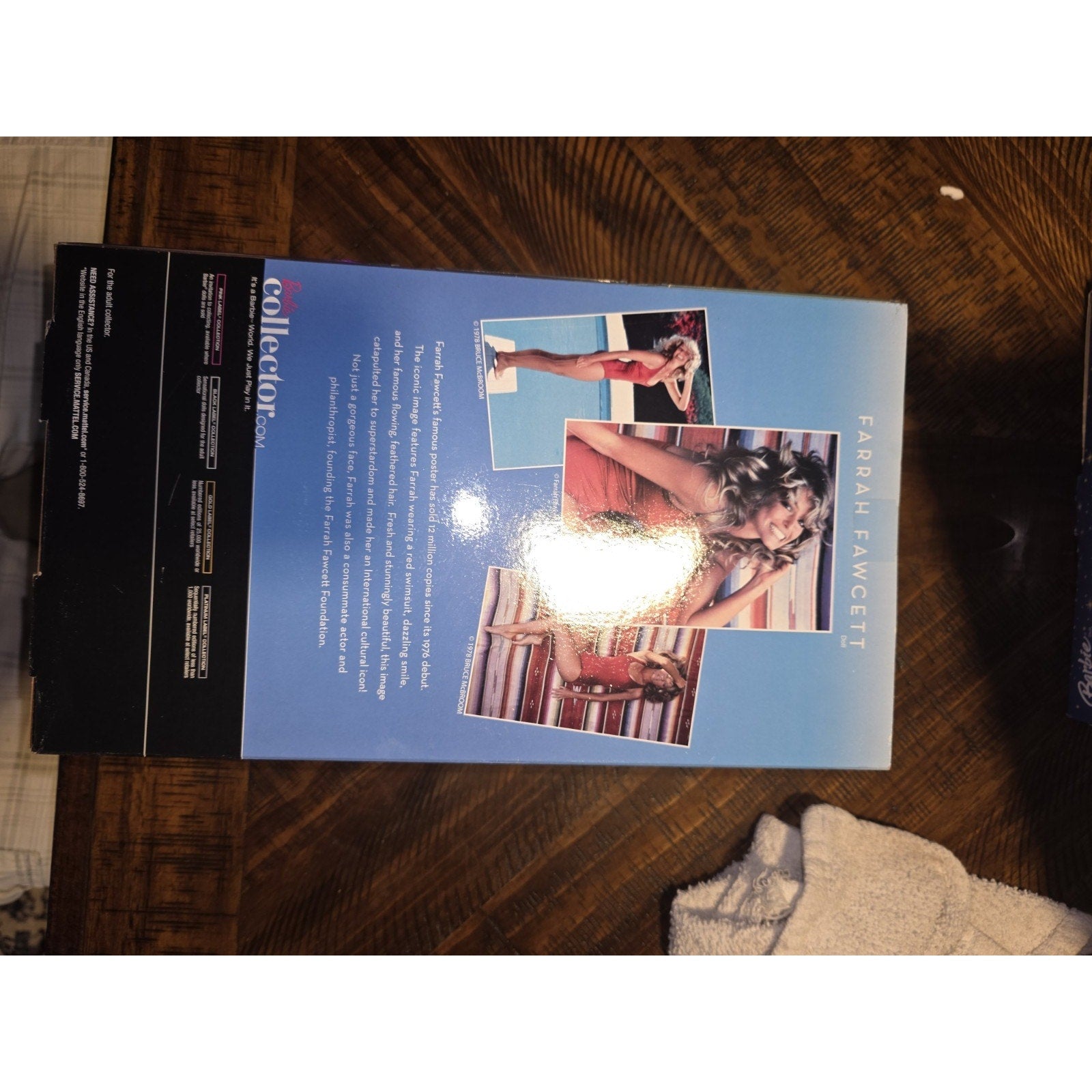 Farrah Fawcett Barbie Doll New Black Label Collector Edition New 2010
