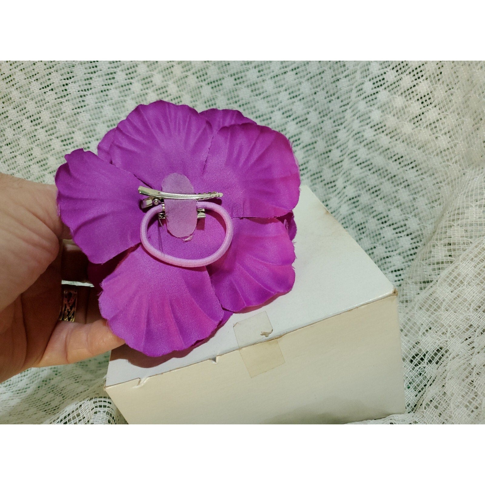 Vintage Corsage Wedding Prom purple lavender tone Rose Corsage