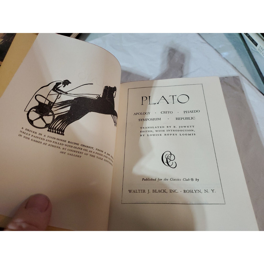 Old FIVE GREAT DIALOGUES OF PLATO Book APOLOGY CRITO PHAEDO SYMPOSIUM REPUBLIC +