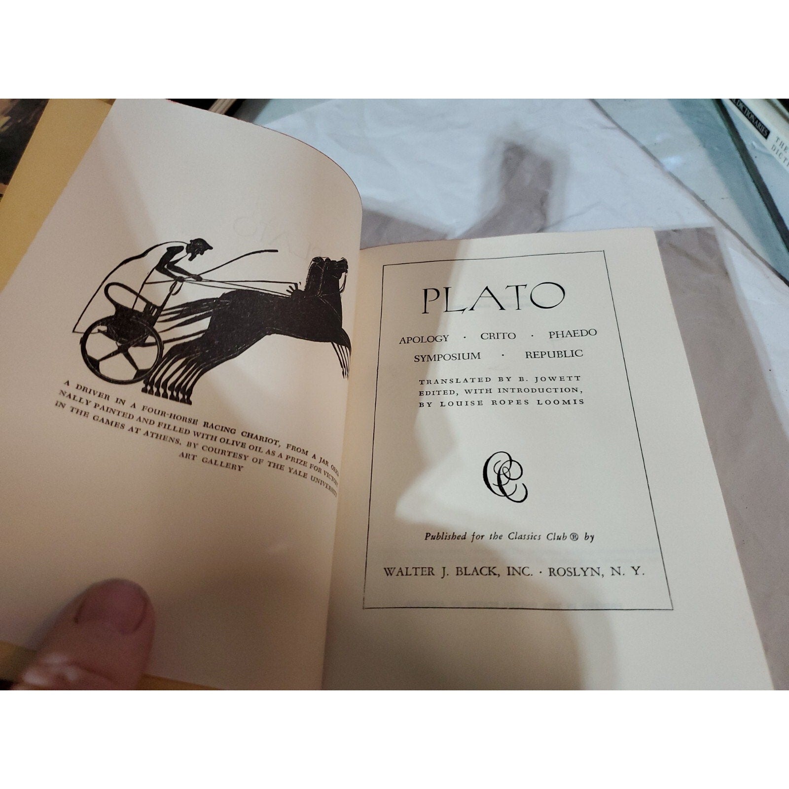 Old FIVE GREAT DIALOGUES OF PLATO Book APOLOGY CRITO PHAEDO SYMPOSIUM REPUBLIC +