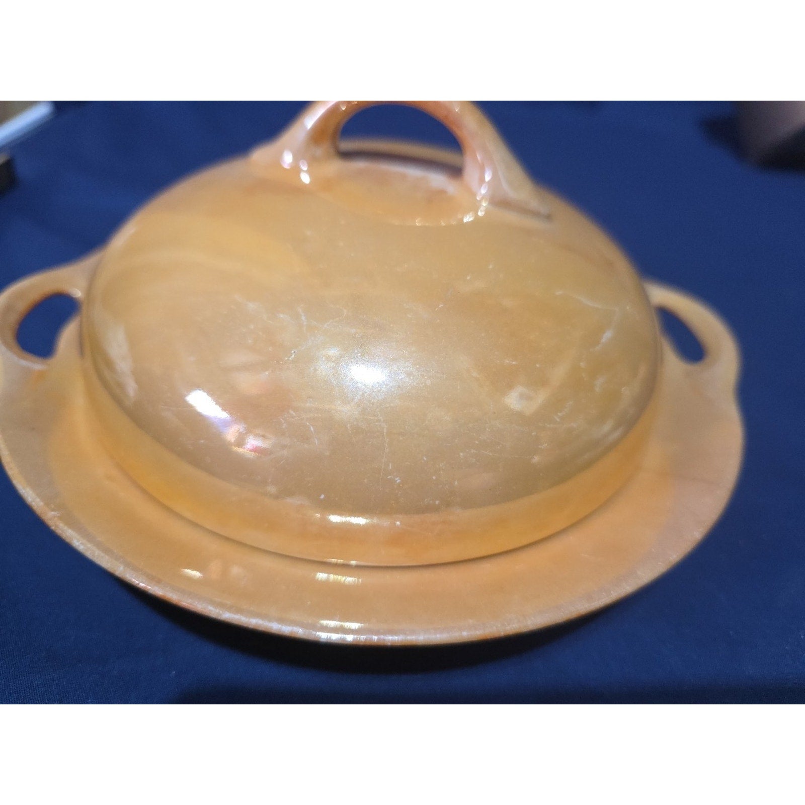 Vintage J&C Bavaria Covered Vegetable Serving Dish Hand Painted & Glazed