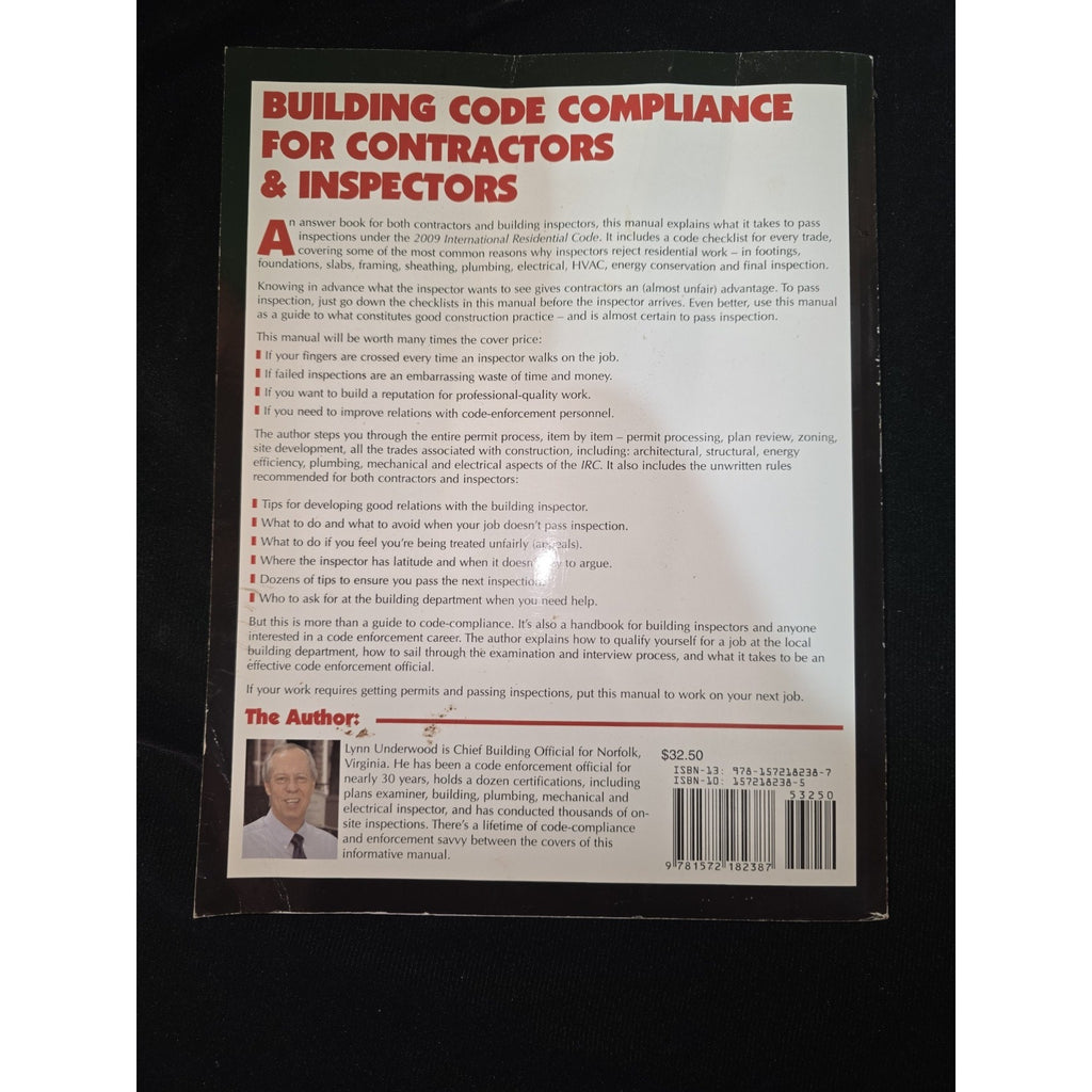 Building Code Compliance for Contractors and Inspectors by Lynn Underwood (2010,
