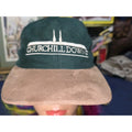 Vtg Churchill Downs Hat Green Suede Brim Snapback Kentucky Derby Horse Racing