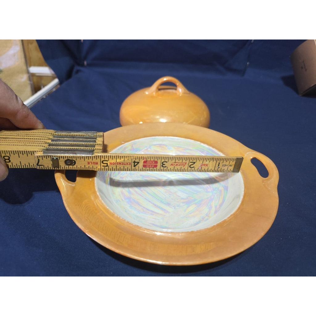 Vintage J&C Bavaria Covered Vegetable Serving Dish Hand Painted & Glazed