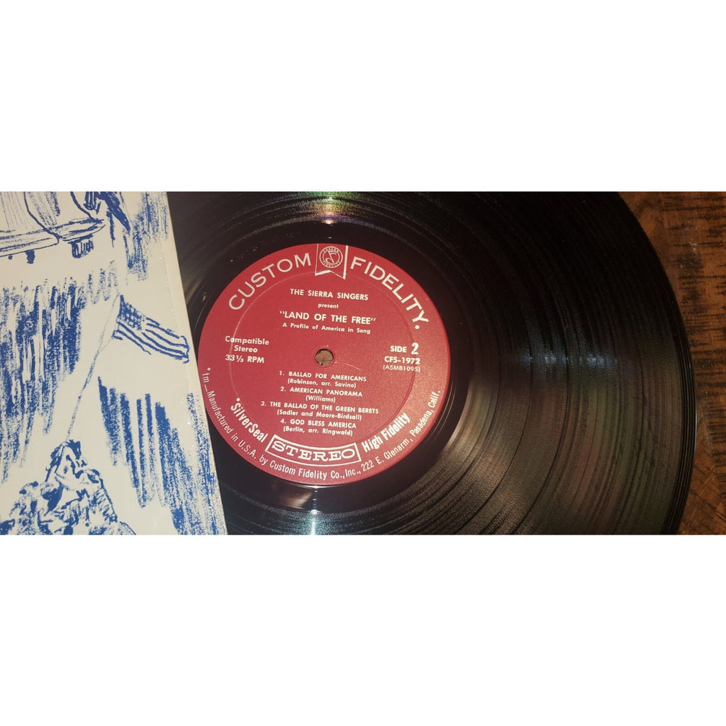 Vintage Sierra Singers Present LAND OF THE FREE AMERICA IN SONG VINYL LP