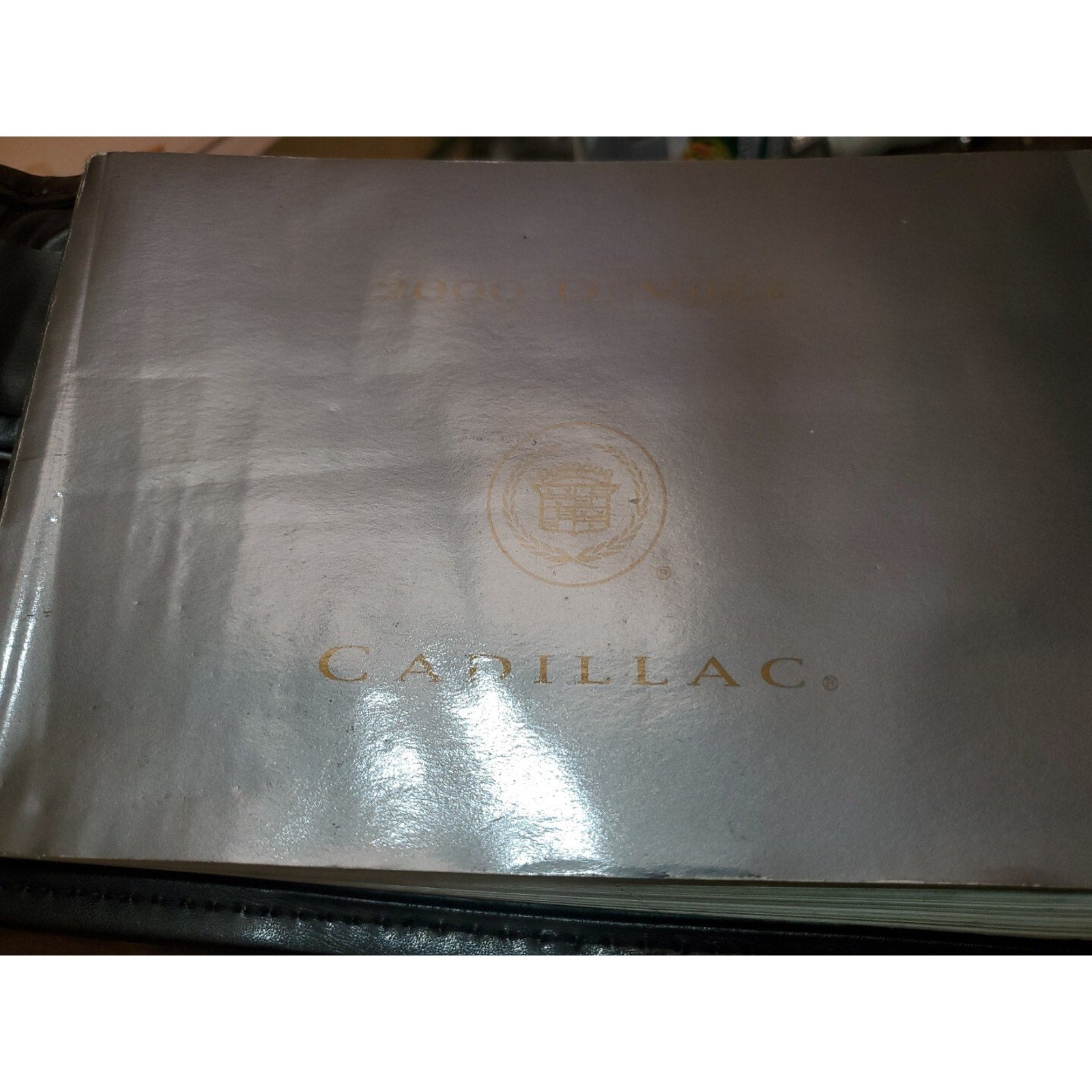2000 CADILLAC DEVILLE OWNERS MANUAL CASE GENUINE LEATHER COVER OEM