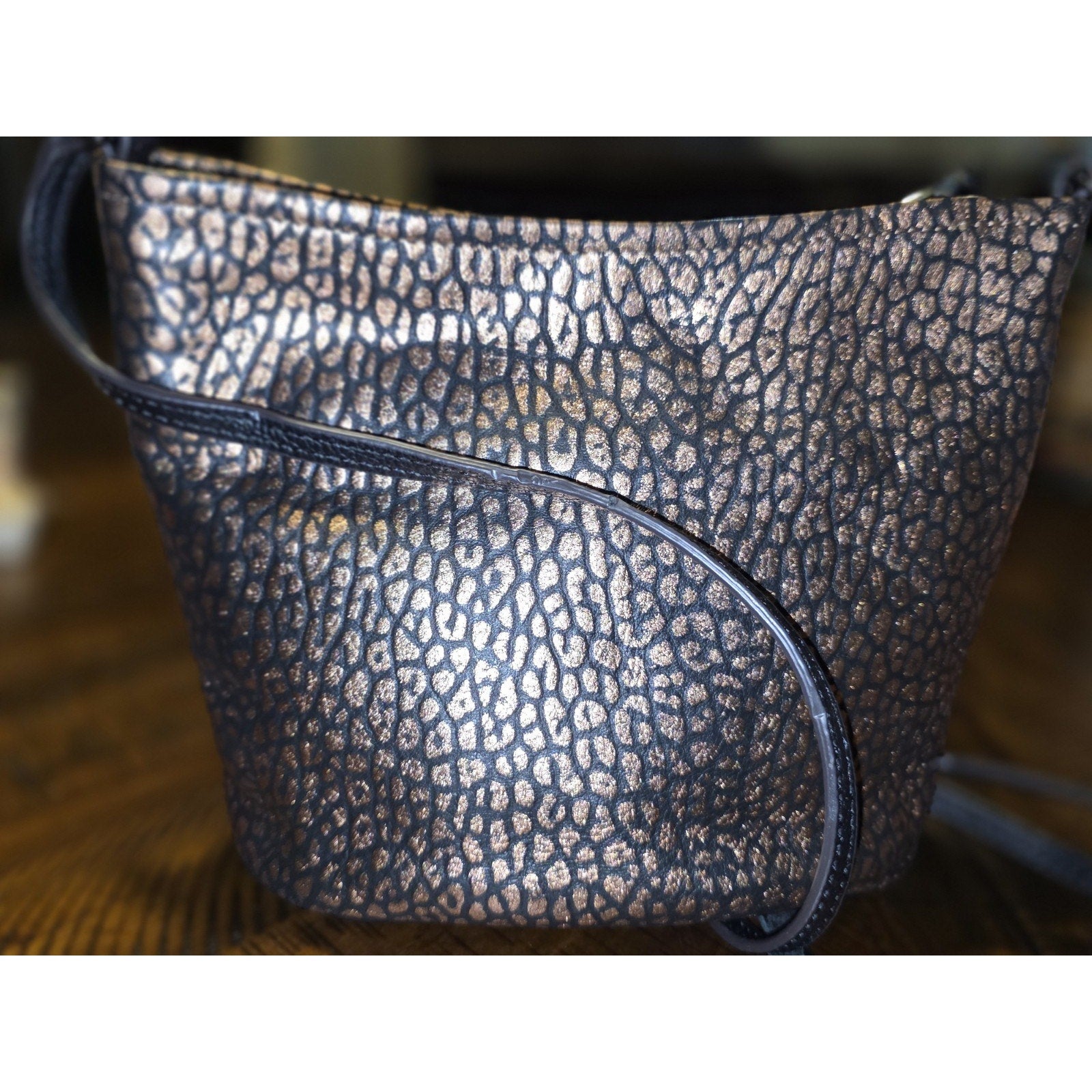 Aimee Kestenberg Tamitha Leather Crossbody Bag - Bronze Python Metallic - A2823