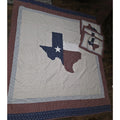 Vintage Texas Lone Star Quilt & Pillow Shams Set | Handmade Patchwork 96x80