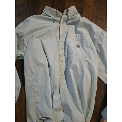 Bugle Boy Men's Long Sleeve Button-Up Shirt Size XL 90s Vintage Color Lt Green