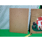 Original Art: Vintage Collage on burlap w/ felt Christmas art his & hers 11"X14