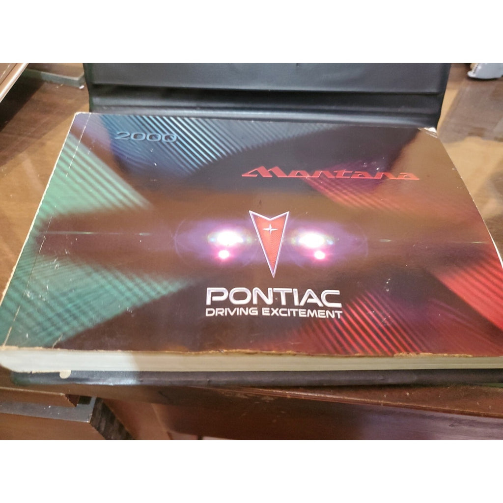2000 PONTIAC MONTANA OWNERS MANUAL OPERATORS WITH COVER CASE