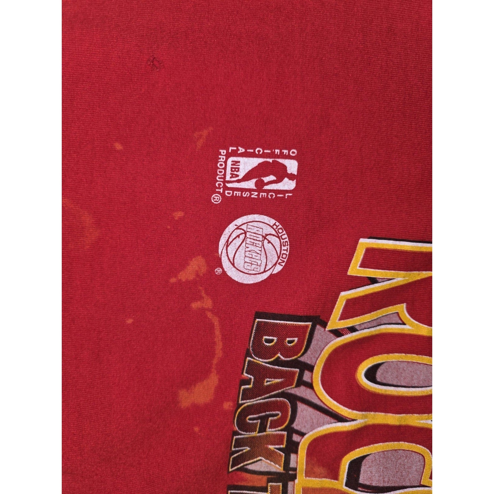 Vintage Houston Rockets 1995 Single Stitch NBA Championship Shirt Red XL