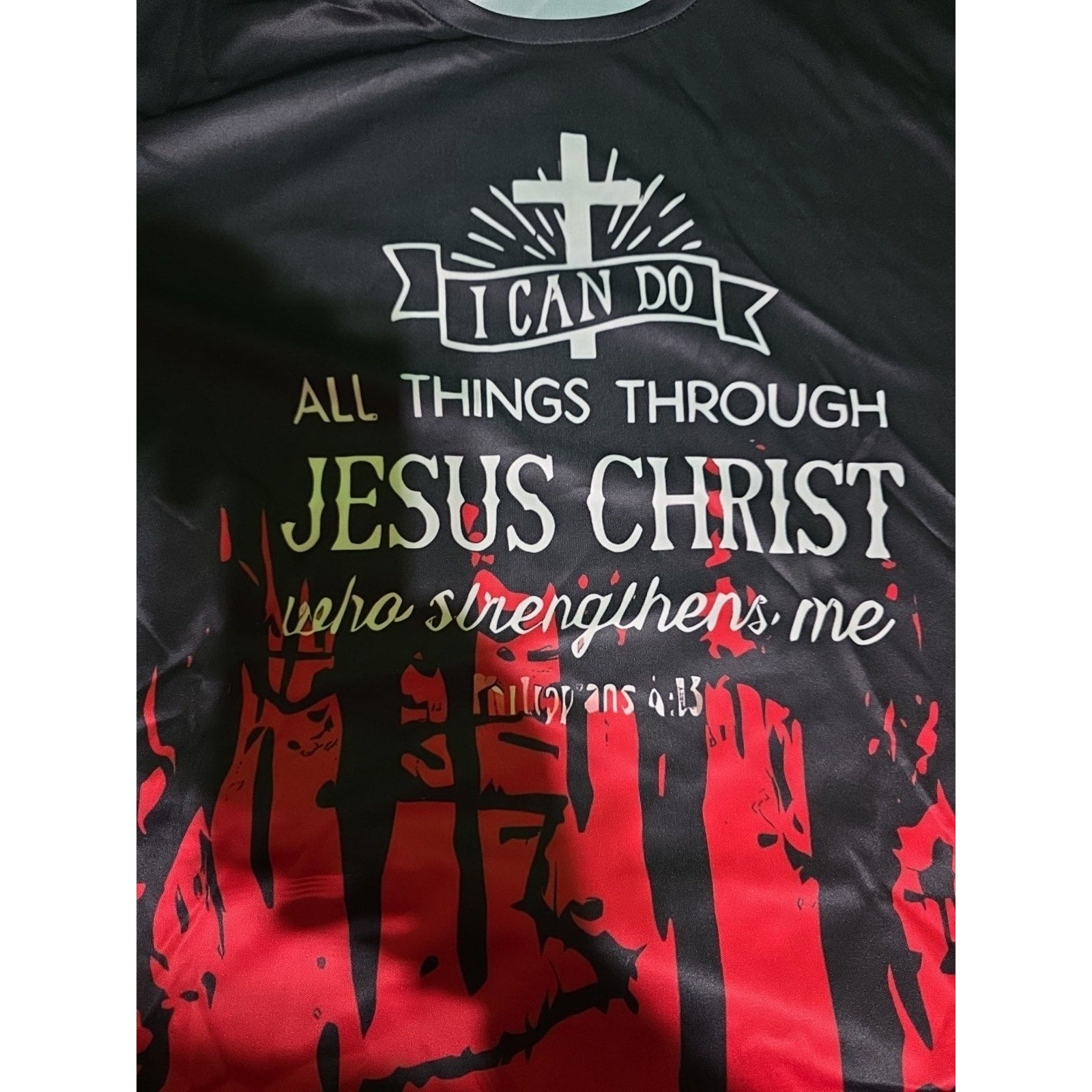 I CAN DO ALL THINGS THROUGH JESUS CHRIST New~Philippians 4:13 Men’s Size XXL USA