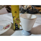 Vintage Japanese Miniature ,Victorian scene,coffee cup and saucer