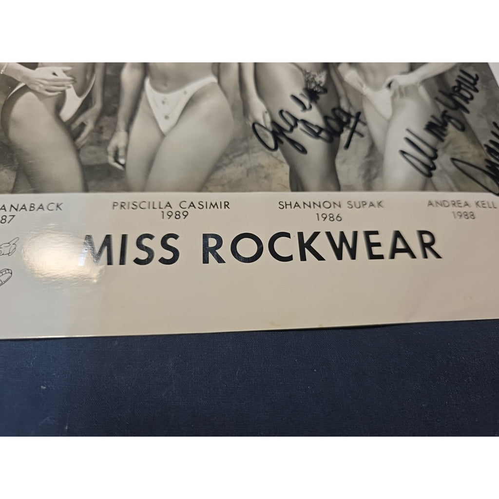 RARE Rock Vintage 101 KLOL Houston Signed Photo Miss Rockwear 1986-1989 Signed