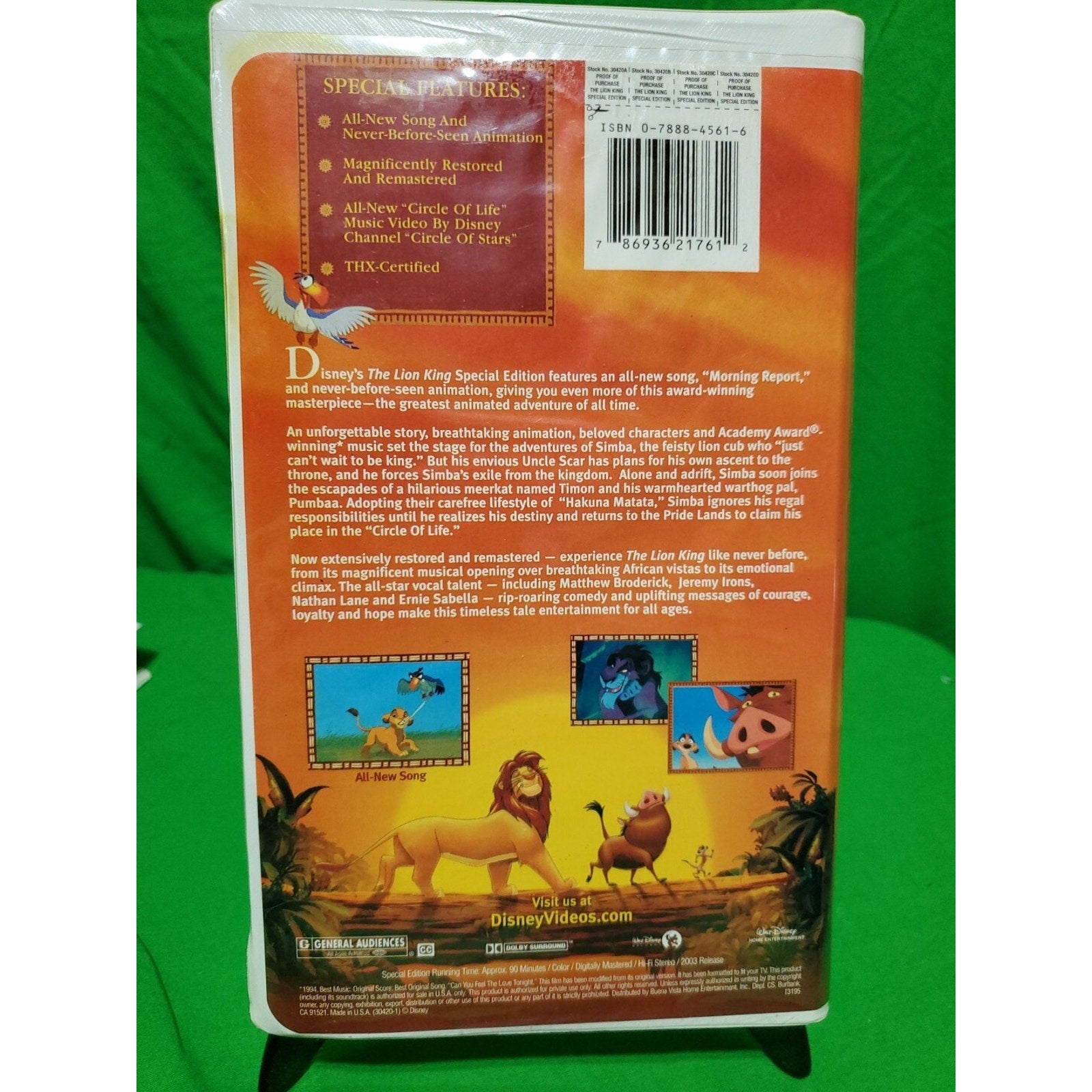 The Lion King (VHS, 2003, Platinum Edition Features an All-New Song)